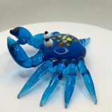 Glass Blue Crab, Crab Lover Gift, Home Decoration, Nautical Decor, Gift for Him/Her