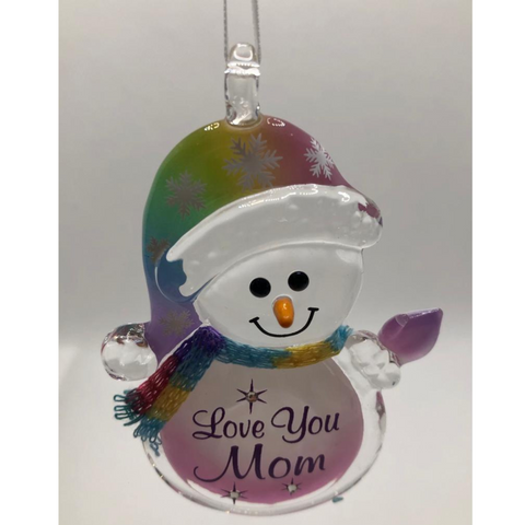 Mom Snowman Christmas Ornament, Handmade Holiday Decor Ornament, Home Decor Gifts