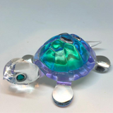 Blue Turtle Figurine, Handcrafted Glass Turtle, Christmas Gift, Ocean Theme, Gift for Her/Him, Mom, Wife, Home Decoration