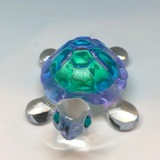 Blue Turtle Figurine, Handcrafted Glass Turtle, Christmas Gift, Ocean Theme, Gift for Her/Him, Mom, Wife, Home Decoration