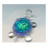 Blue Turtle Figurine, Handcrafted Glass Turtle, Christmas Gift, Ocean Theme, Gift for Her/Him, Mom, Wife, Home Decoration