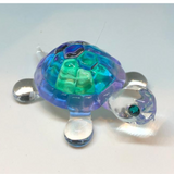 Blue Turtle Figurine, Handcrafted Glass Turtle, Christmas Gift, Ocean Theme, Gift for Her/Him, Mom, Wife, Home Decoration