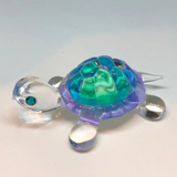 Blue Turtle Figurine, Handcrafted Glass Turtle, Christmas Gift, Ocean Theme, Gift for Her/Him, Mom, Wife, Home Decoration