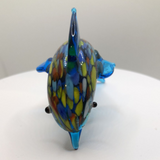 Handmade Blue Dolphin Figurine, Marine Life, Home Decor, Holiday Gifts