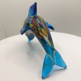 Handmade Blue Dolphin Figurine, Marine Life, Home Decor, Holiday Gifts