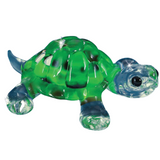 Green Turtle Figurine, Handcrafted Glass Turtle, Turtle Statue, Home Decor, Holiday Gift for Ideas