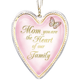 Heart Ornament Gift, Mom Christmas Ornament, Keepsake Heart Decor, Thank you Mom Appreciation