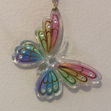 Handcrafted Glass Pastel Butterfly Sun Catcher Ornament