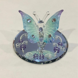 Blue Butterfly Figurine Handmade Glass Butterfly, Mother’s Day, Holiday Gift, Home Décor