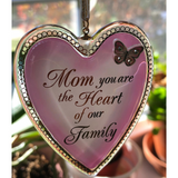 Heart Ornament Gift, Mom Christmas Ornament, Keepsake Heart Decor, Thank you Mom Appreciation