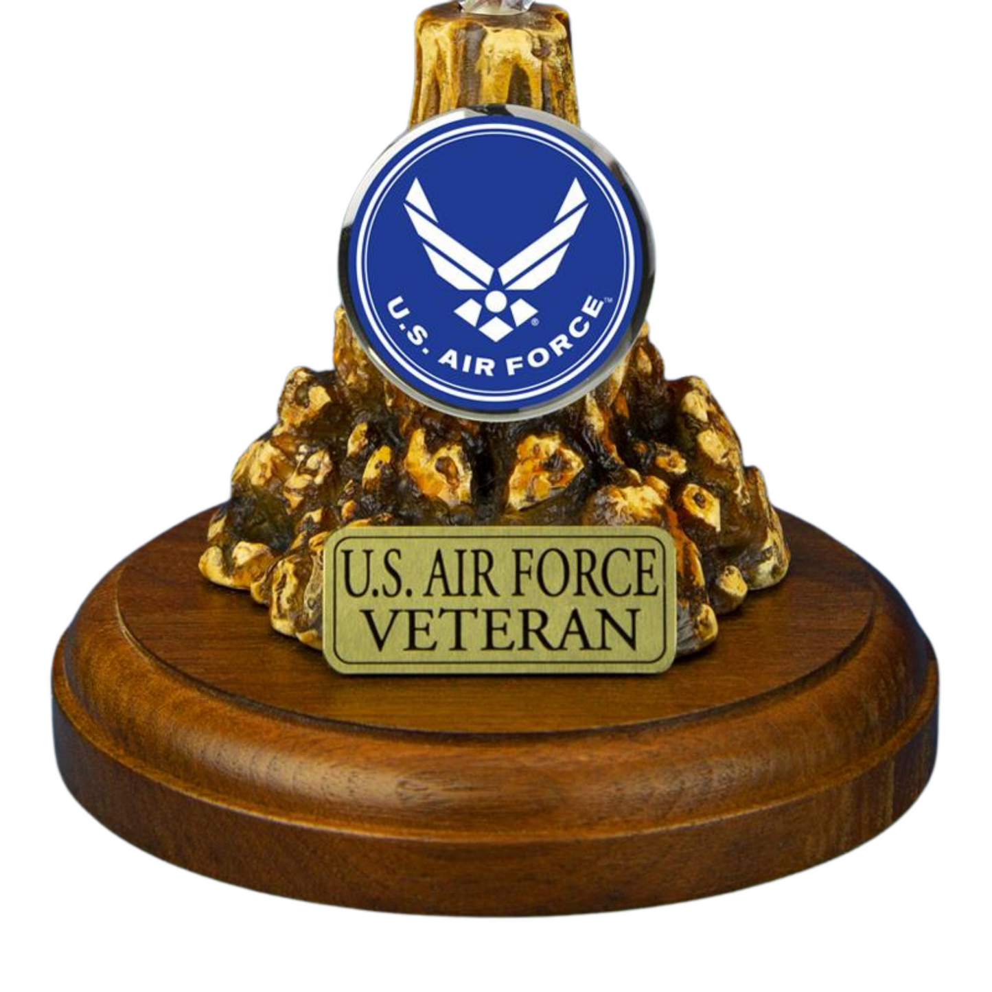 U.S. Air Force F-16 Jet Figurine – Veteran Gift with 22kt Gold Accents