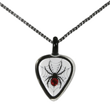 Spider Necklace, Guitar Pick Necklace, Spider Jewelry, Spider Lover Necklace, Crystals Necklace, Christmas Gift for Him/Her