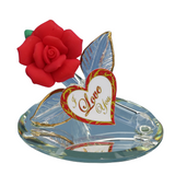 Red Rose I Love You Figurine Anniversary Valentine's Holiday Gift Home