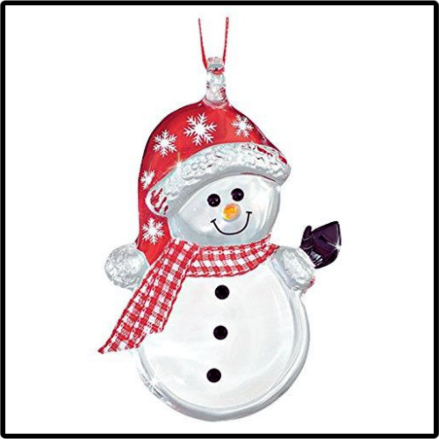 Handmade Holiday Ornament Snowman Buttons Collectible Ornament Holiday Decor