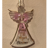 Handcrafted Glass Angel Ornament Holiday Decor