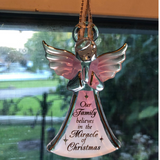 Handcrafted Glass Angel Ornament Holiday Decor