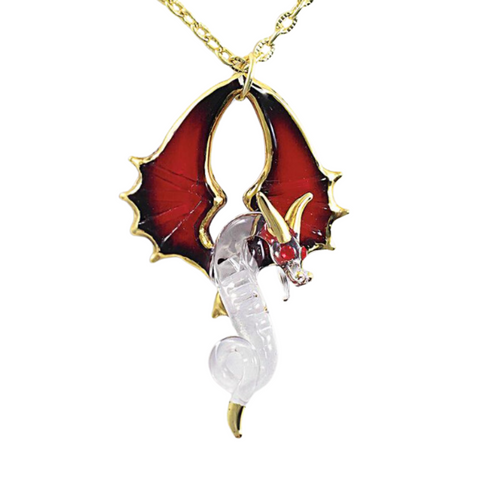 Dragon Necklace, Fantasy Necklace, Dragon Jewelry, Gold Dragon Pendant, Goth Necklace, Medieval Jewelry, Handcrafted Jewelry Necklace