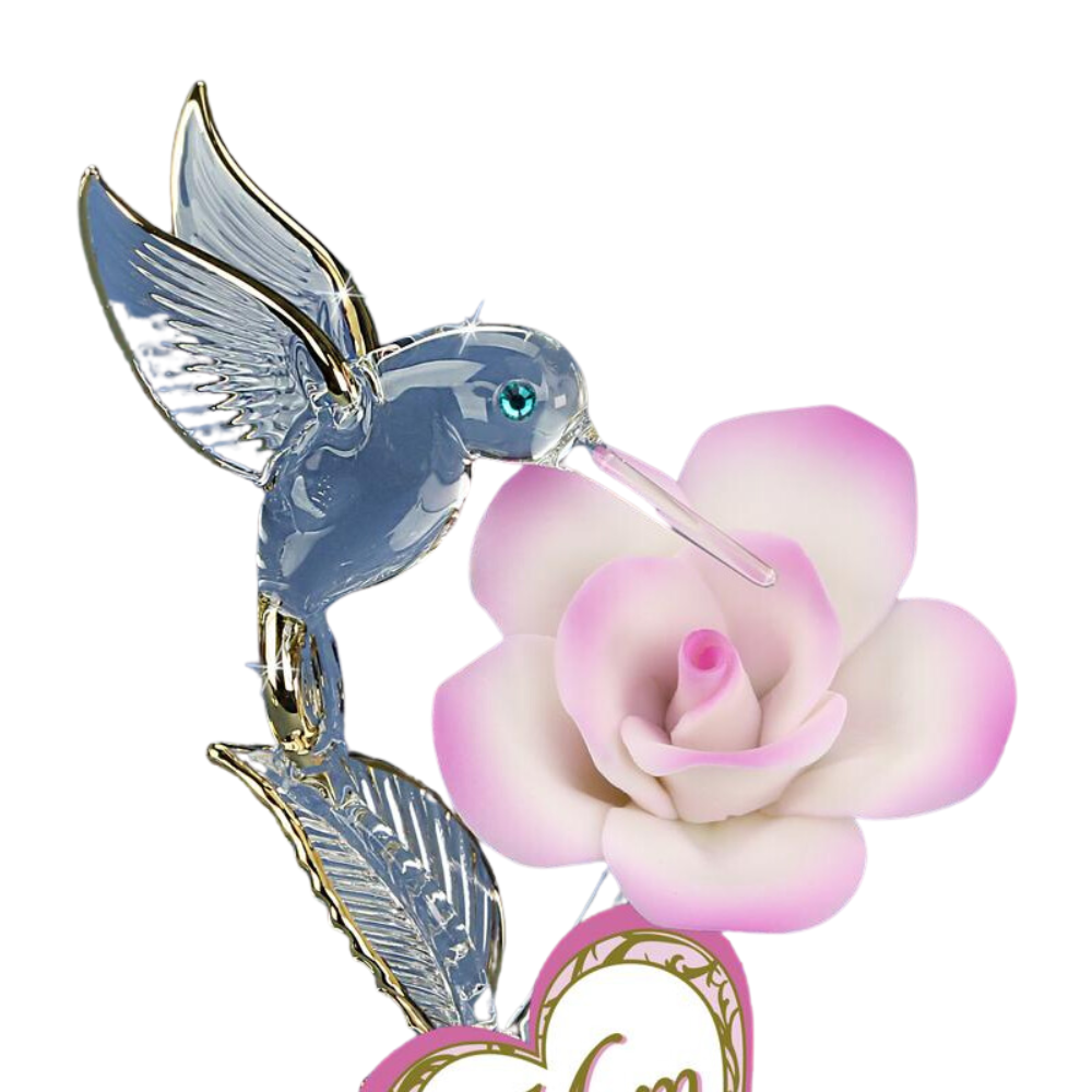 Mothers Day Gift Hummingbird, Grandma's Gift, I Love You Mom, Hummingbird Figurine, Crystals Hummingbird, Gift Ideas