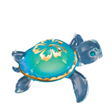 Aloha Sea Turtle Figurine, Handcrafted Glass Turtle, Handmade Sea Turtle Gift, Sea Glass Art, Animal Figurine, Sea Life Decor