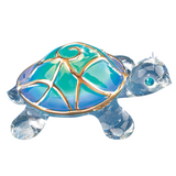 Tiffany Turtle Figurine, Handmade Glass Turtle, Home Decor, Handcrafted Gift Ideas, Crystal Turtle