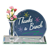 Thank you Gift, Gift Vase for Friend, Glass Vase with Flowers, Appreciation Gift, Glass Gift Decor for Friend