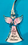 Handcrafted Glass Angel Ornament Holiday Decor