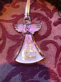 Handcrafted Glass Angel Ornament Holiday Decor