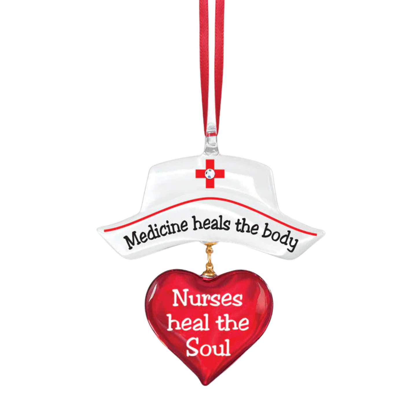Nurse Christmas Ornament, Nurse Appreciation Glass Ornament, Nurses Heal the Soul Ornament, RN Gift, Nursing Graduation Gift, Healthcare Christmas Gift
