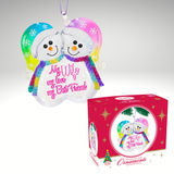 Snow Couple Ornament | Glass Winter Display Collectible Décor