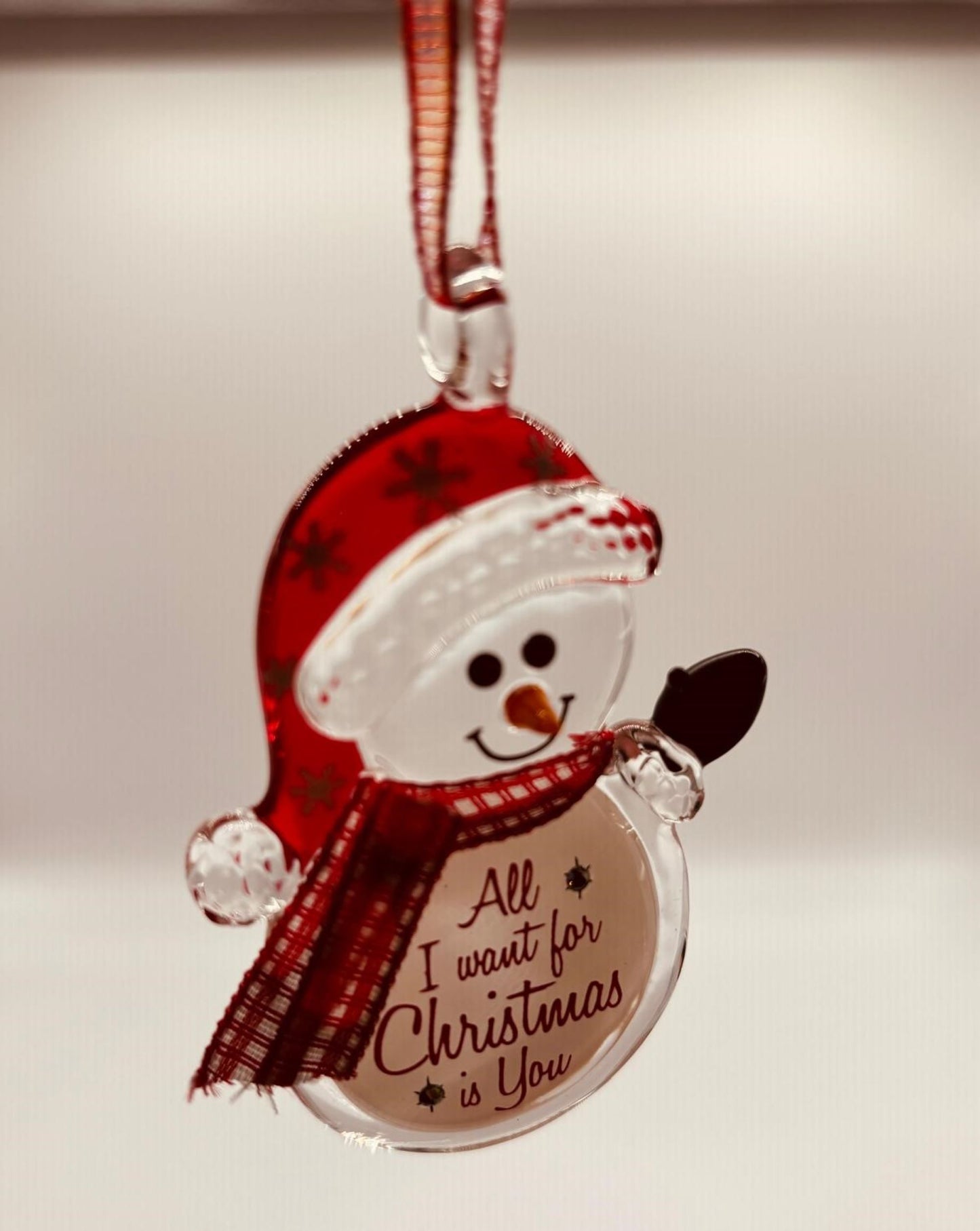“All I Want Is You” Snowman Ornament | Christmas Tree Gift for Loved Ones