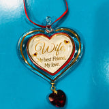 Heart Ornament for My Wife, Handmade Holiday Ornament, Christmas Decor Gift