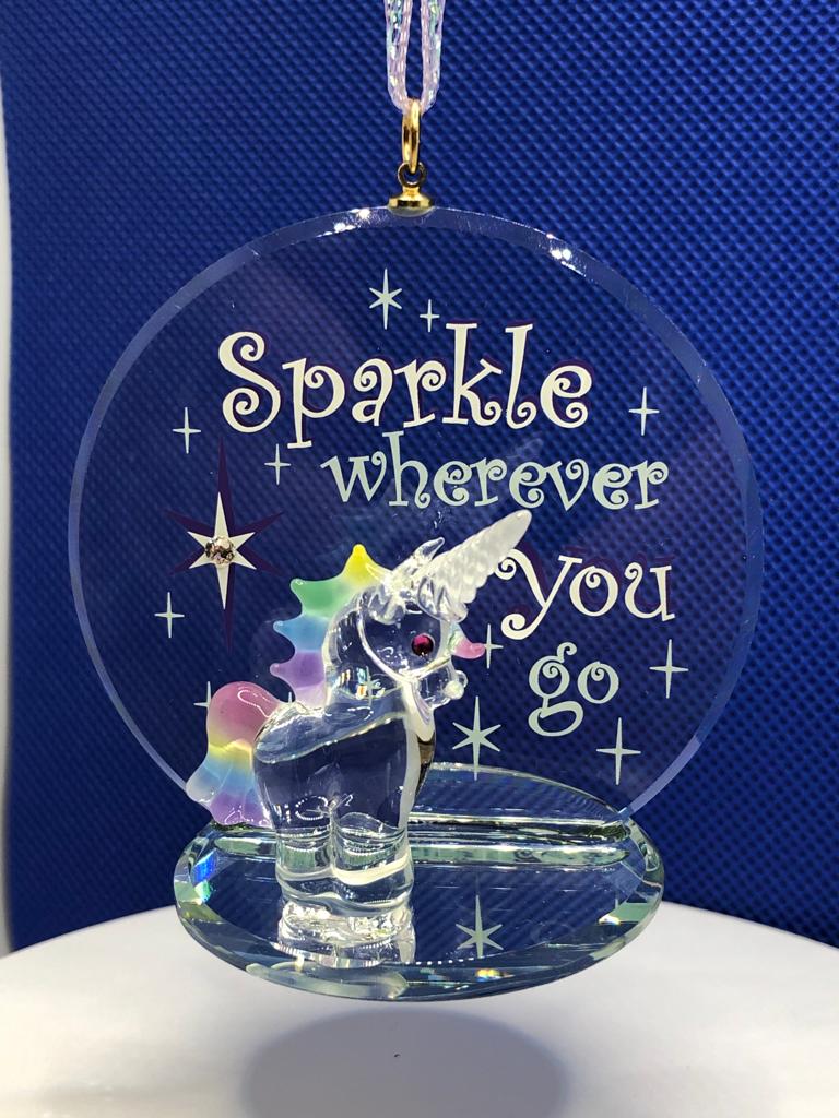 Glass Baron Unicorn Sparkle Christmas Tree Ornament