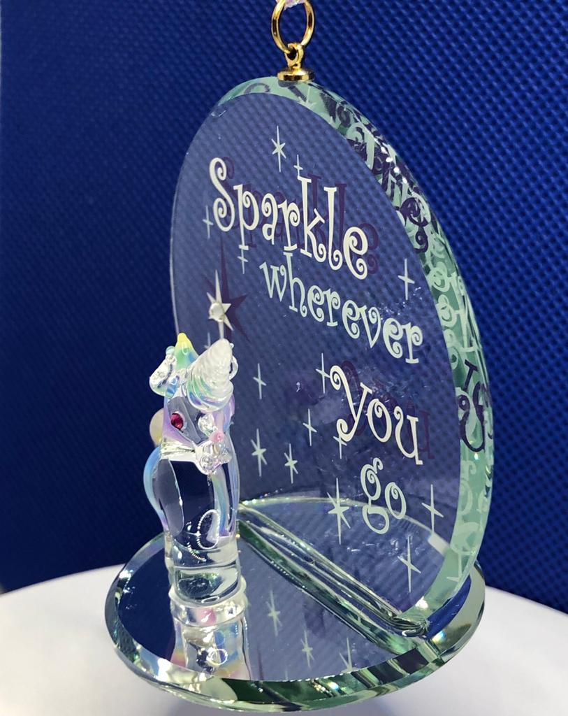 Glass Baron Unicorn Sparkle Christmas Tree Ornament