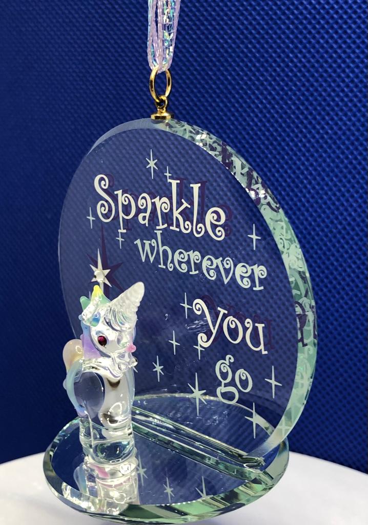 Glass Baron Unicorn Sparkle Christmas Tree Ornament