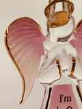 “I’m Blessed” Angel Ornament | Inspirational Glass Display Décor
