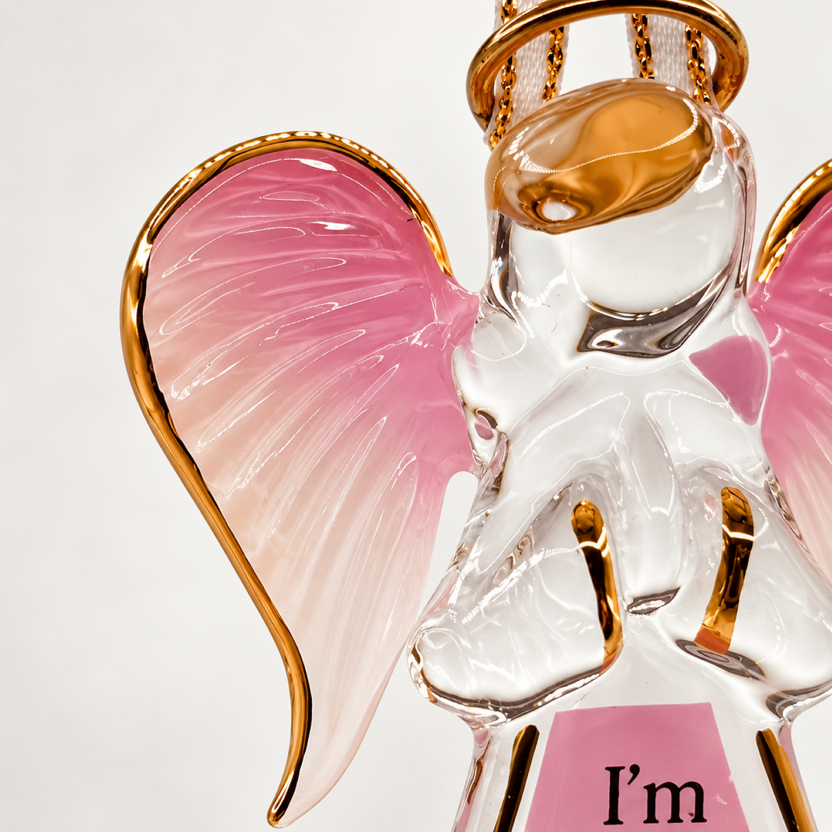 Angel Ornament, Handcrafted Pink Angel, Blessed Gift, Angel Gift, Christian Decor, Inspirational Gift