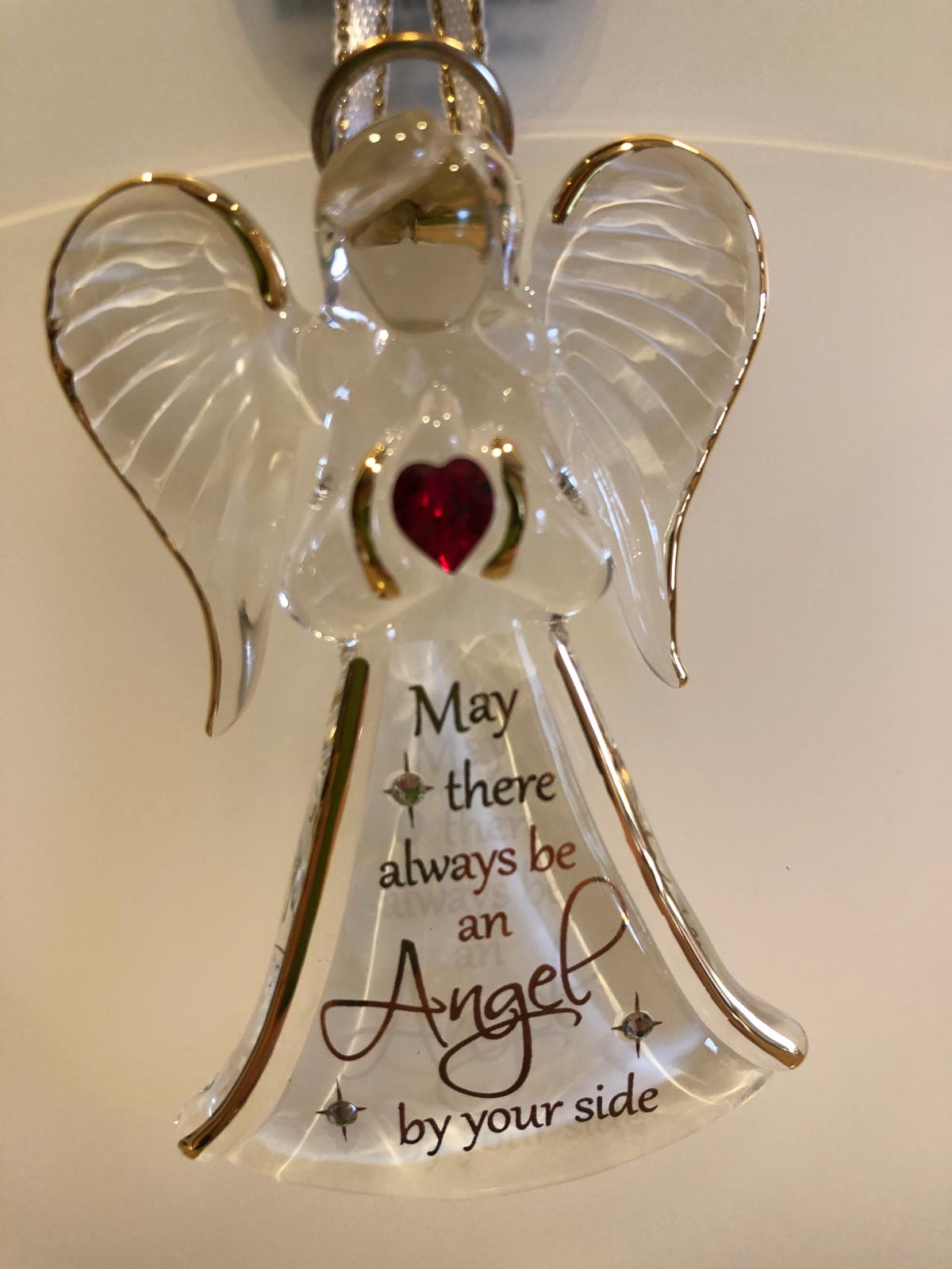 Angel by Your Side Glass Ornament | Handcrafted Angel with Crystal Heart