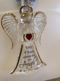 Christmas Angel Ornament Handcrafted Crystal Heart Home Decor Gift