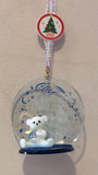 Handmade Glass Bear Ornament Holiday Gift Decor