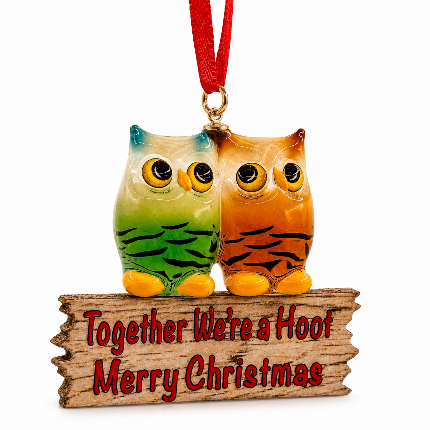 Owl Christmas Ornament – Glass Owl Ornament, Christmas Tree Ornament, Friendship Christmas Gift, Owl Holiday Decor