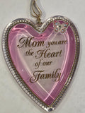 Heart Ornament Gift, Mom Christmas Ornament, Keepsake Heart Decor, Thank you Mom Appreciation