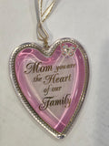 Heart Ornament Gift, Mom Christmas Ornament, Keepsake Heart Decor, Thank you Mom Appreciation