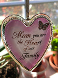 Heart Ornament Gift, Mom Christmas Ornament, Keepsake Heart Decor, Thank you Mom Appreciation