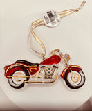 Motorcycle Ornament | Red Motorcycle Christmas Decor & Gift for Riders