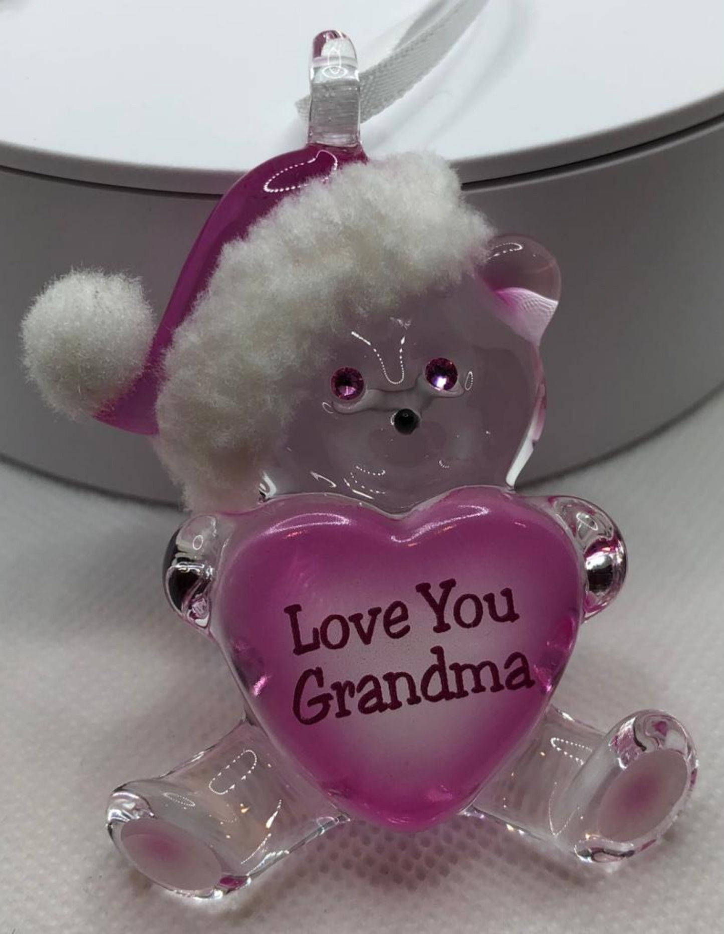 Grandma Bear Ornament, Christmas Ornament, Gift for Grandma, Gift from Grandkids, Holiday Gift