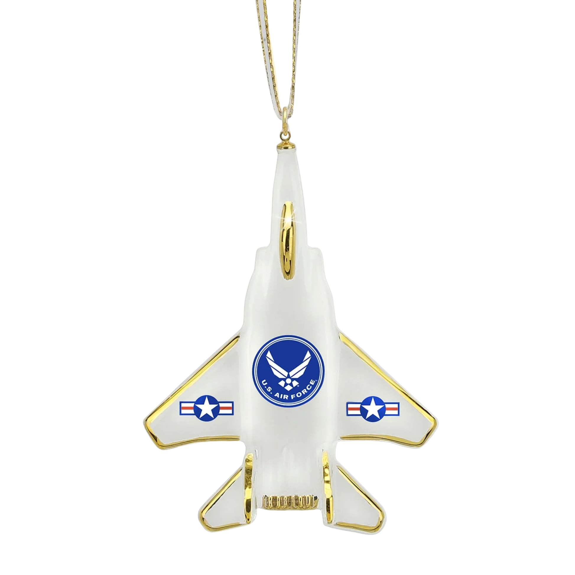 Handcrafted U.S. Air Force F-15 Jet Christmas ornament