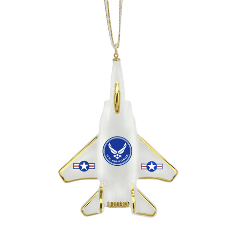 Handcrafted U.S. Air Force F-15 Jet Christmas ornament