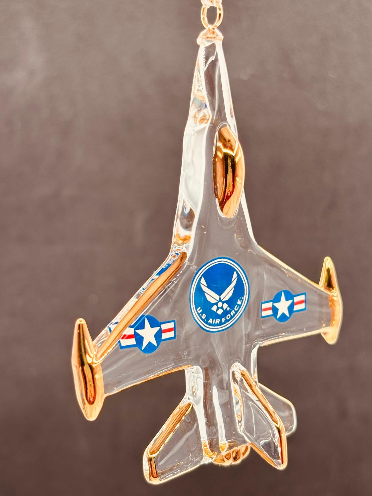 Air Force F-16 Jet Ornament Military Jet Christmas Ornament Gift for Airman