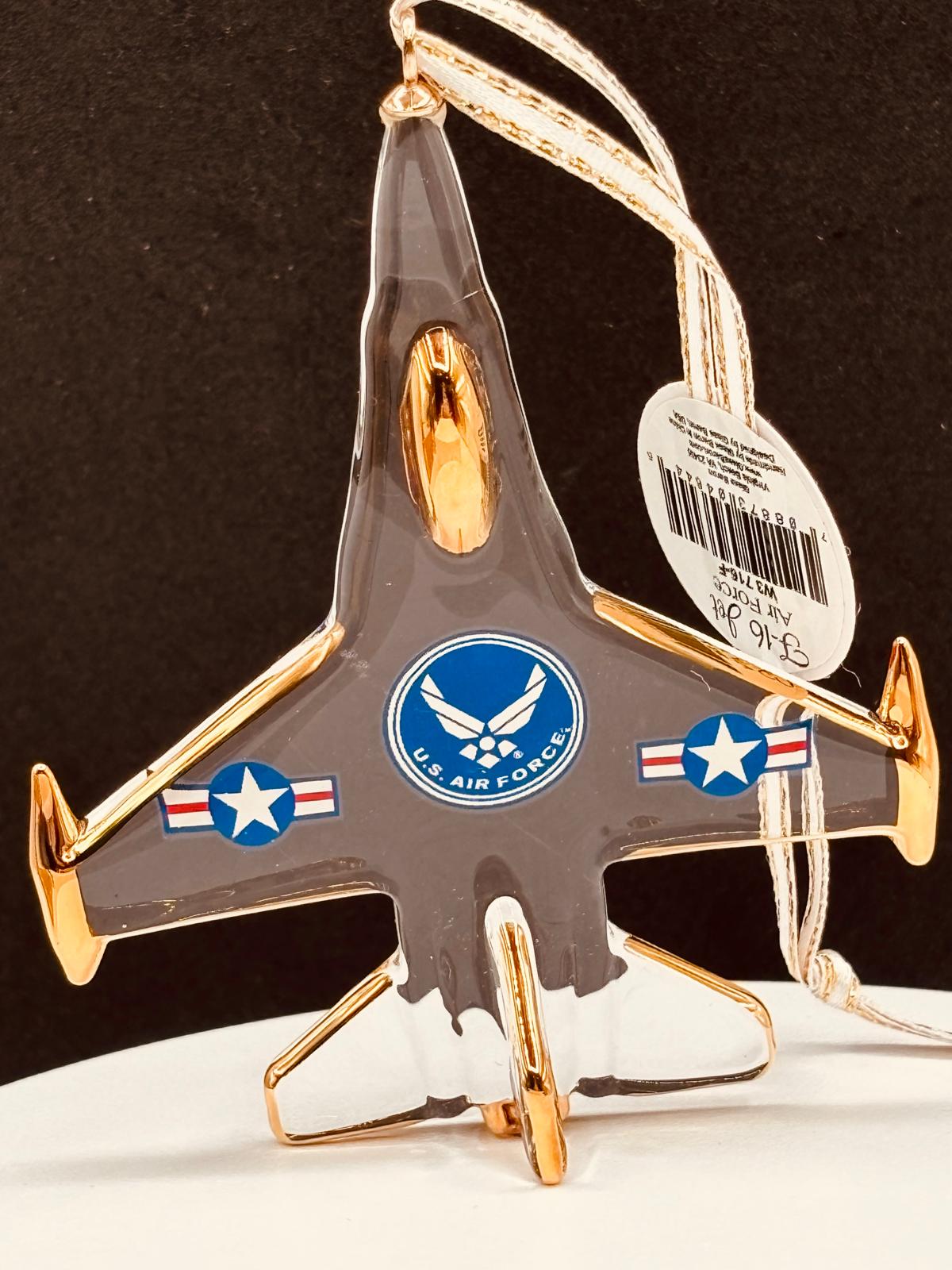 Air Force F-16 Jet Ornament Military Jet Christmas Ornament Gift for Airman