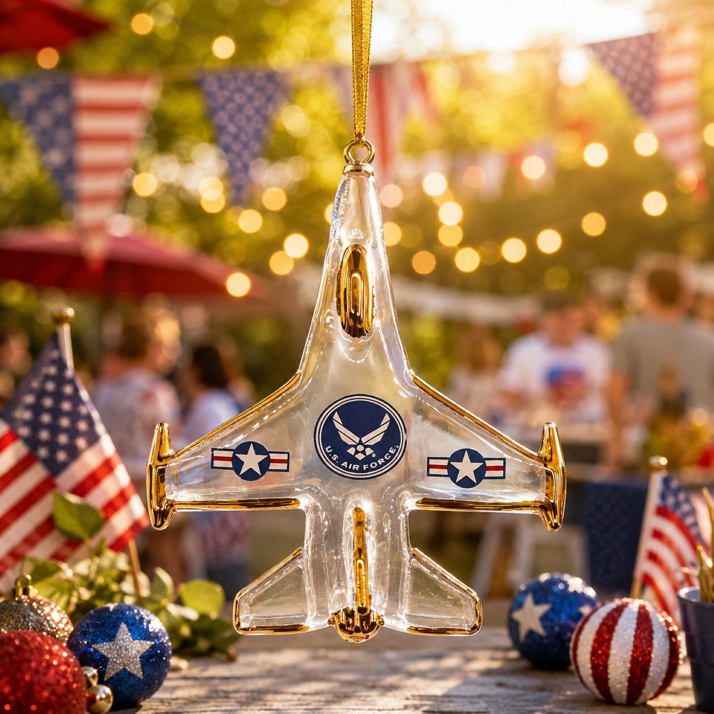Air Force F-16 Jet Ornament Military Jet Christmas Ornament Gift for Airman